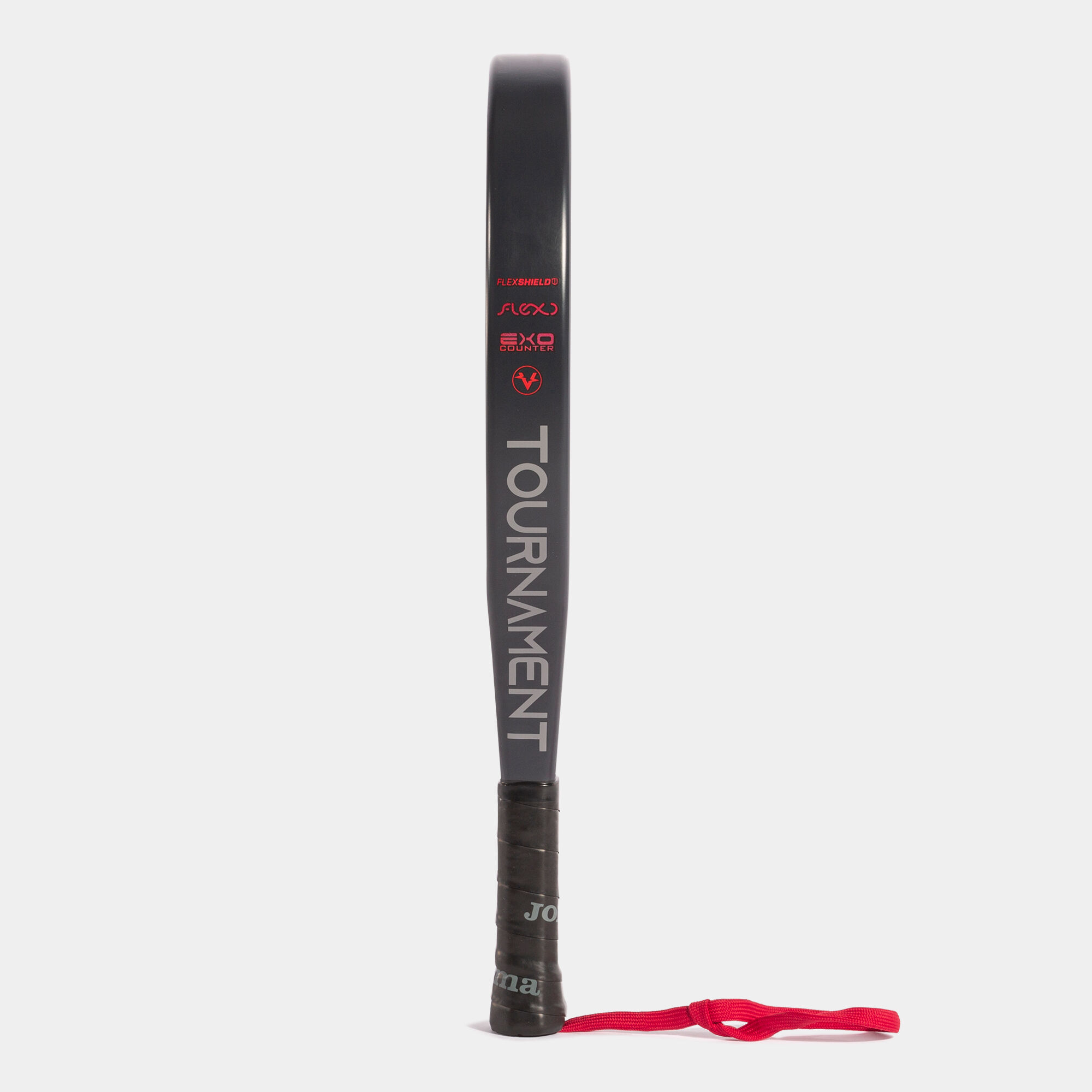 Pala de pádel Tournament negro rojo vista de perfil