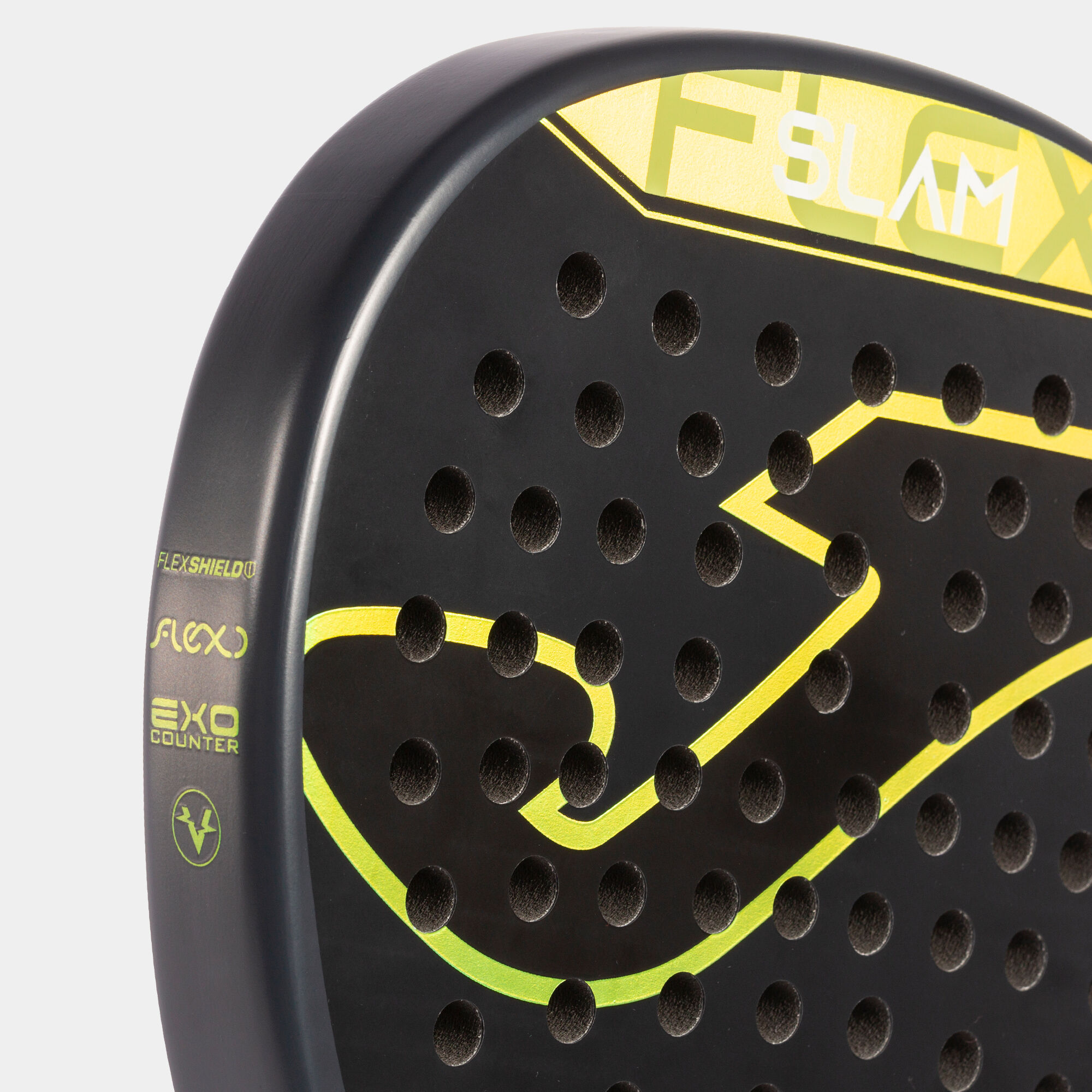 Pala de pádel Slam antracita verde vista corazón