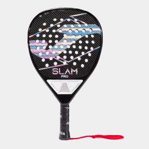 Pala de pádel SLAM PRO negro plata vista de frente