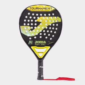 Pala de pádel Tournament JUANI MIERES negro amarillo vista de frente