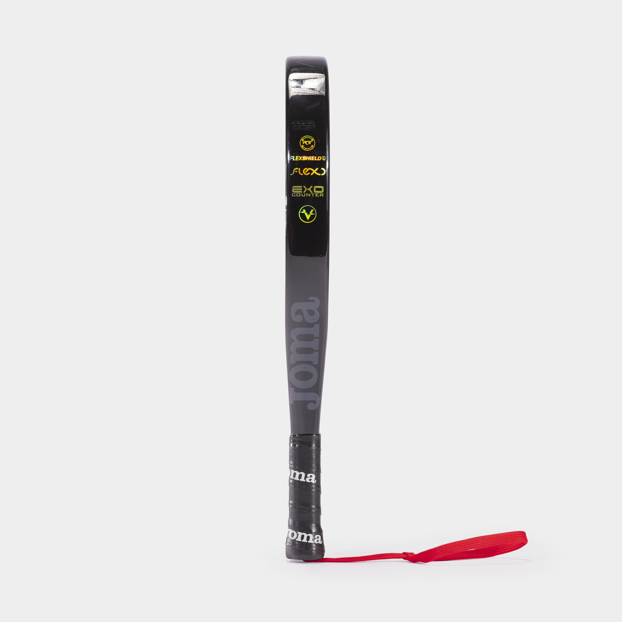 Pala de pádel Tournament JUANI MIERES negro amarillo vista de perfil 2