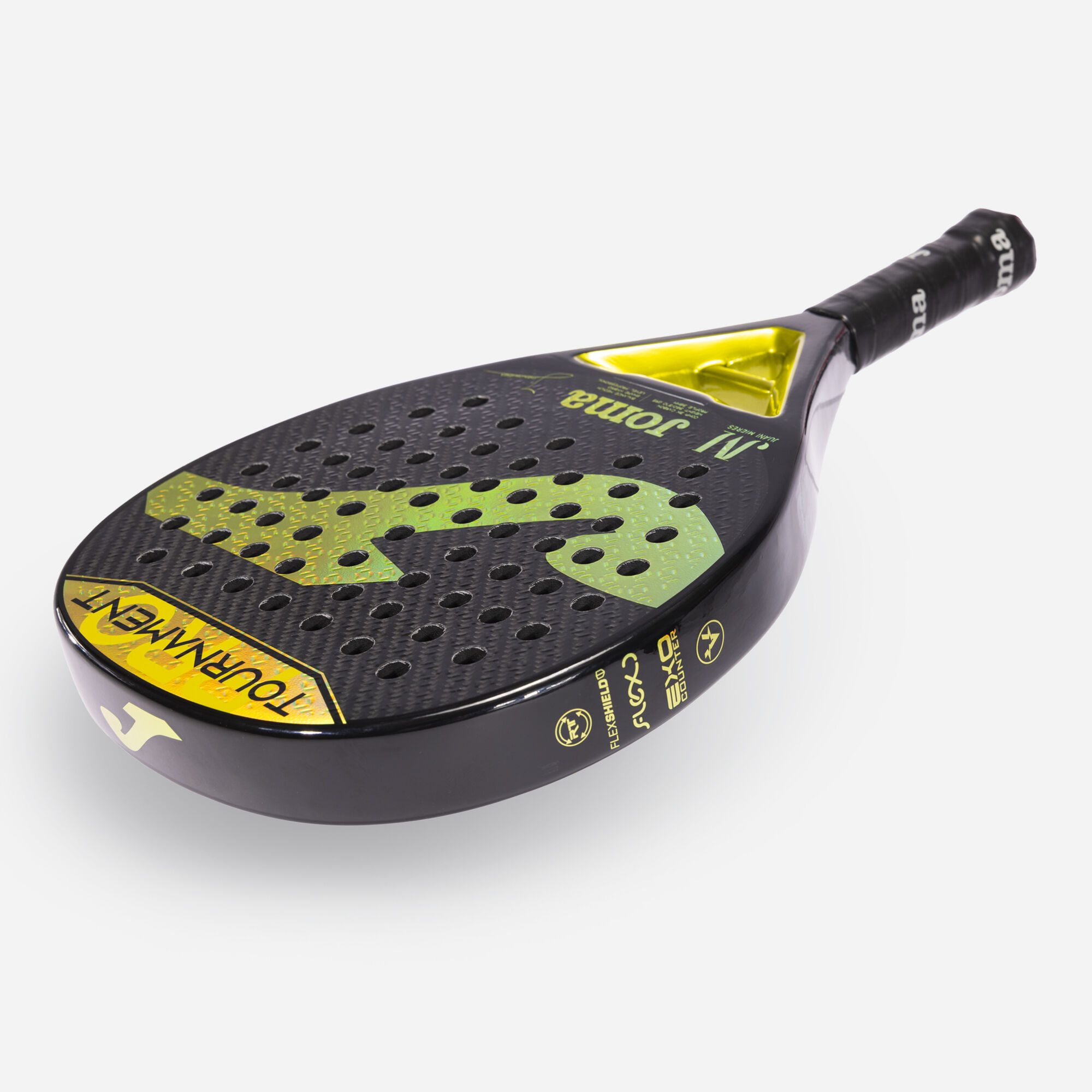 Pala de pádel Tournament JUANI MIERES negro amarillo 2