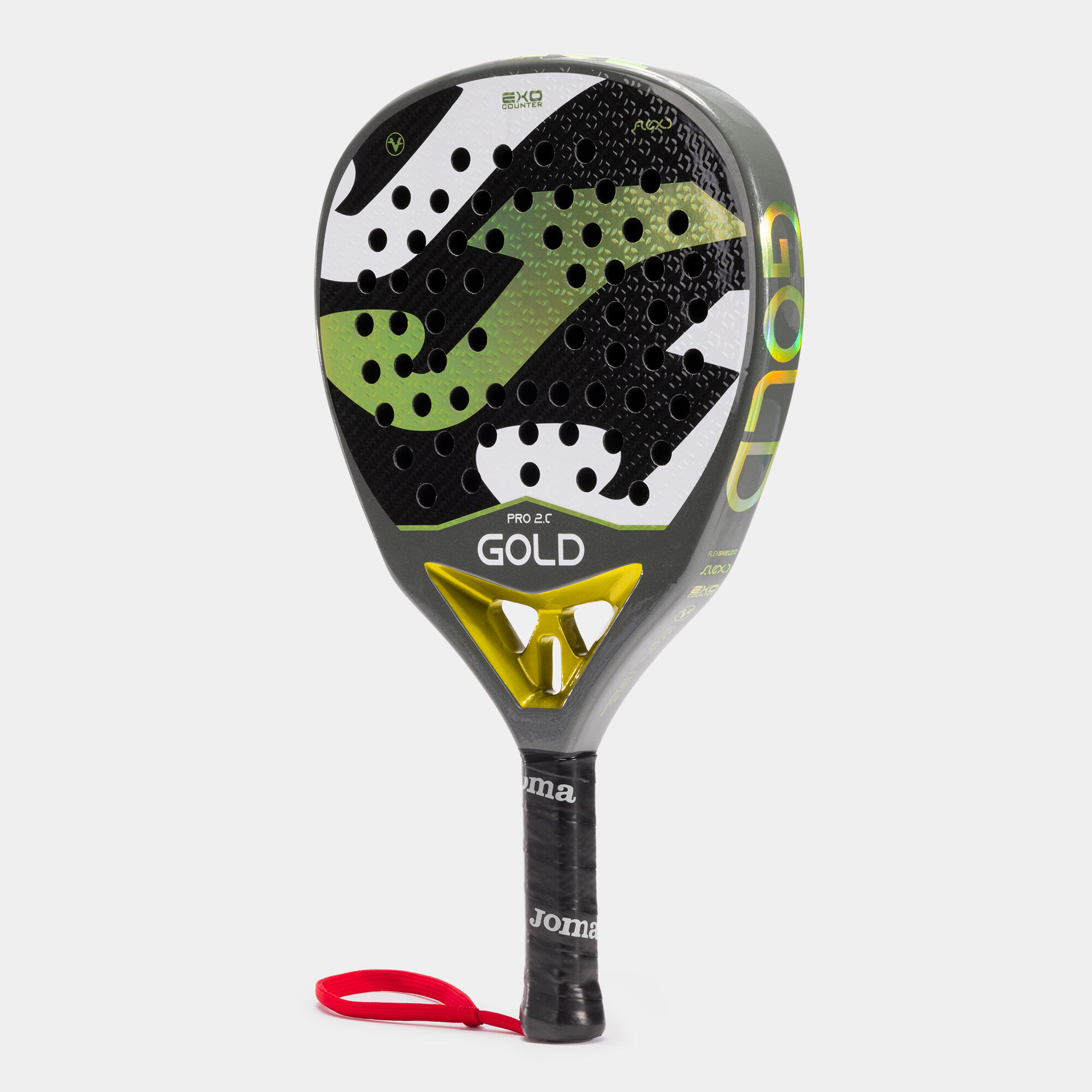 Pala de pádel Gold Pro negro oro vista de lado 2