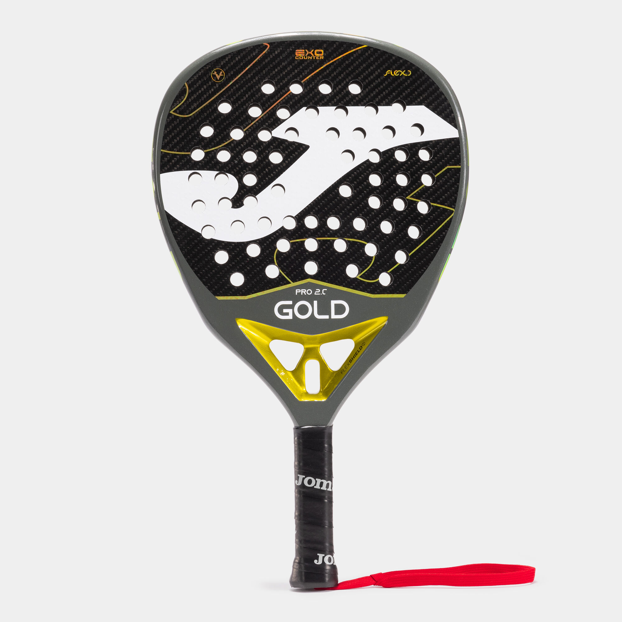 Pala de pádel Gold Pro negro oro vista de frente