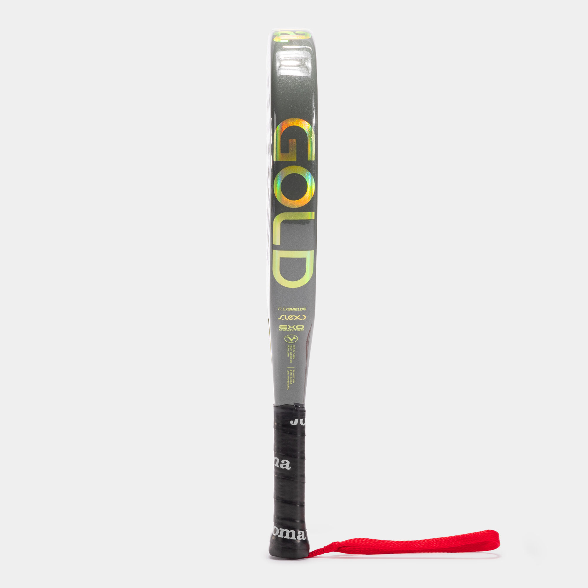 Pala de pádel Gold Pro negro oro vista de perfil 2