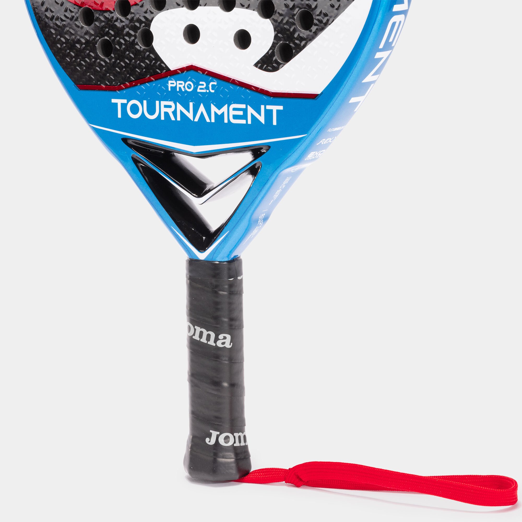 Pala de pádel Tournament Pro marino rojo vista corazón