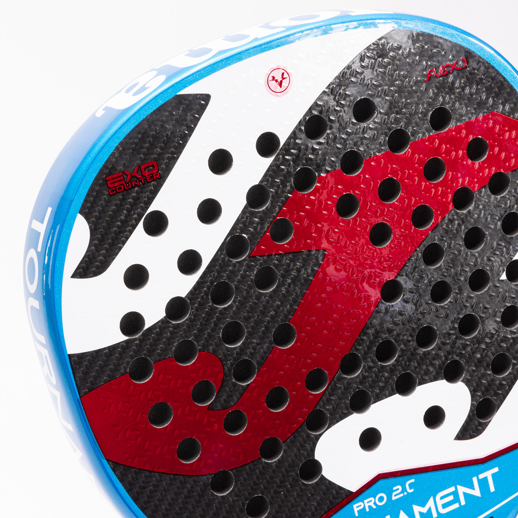 Pala de pádel Tournament Pro marino rojo vista punto dulce 2