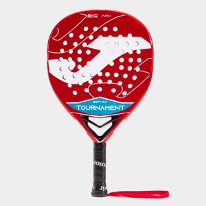 Pala de pádel Tournament Soft rojo blanco vista de frente
