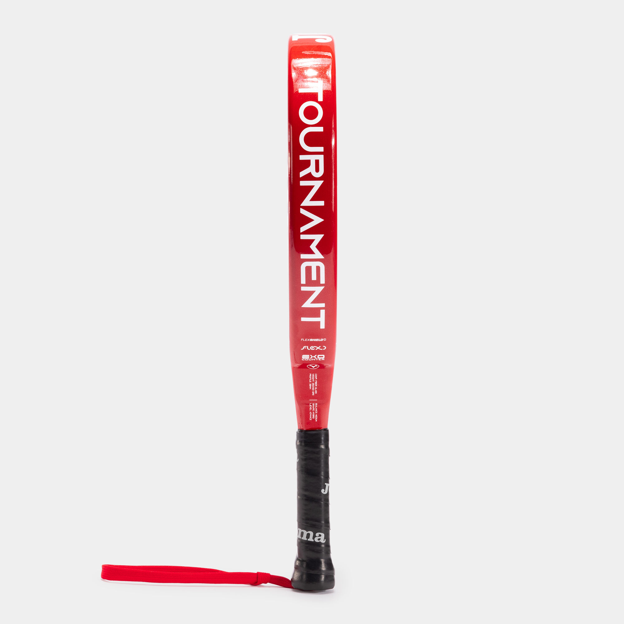 Pala de pádel Tournament Soft rojo blanco vista de perfil