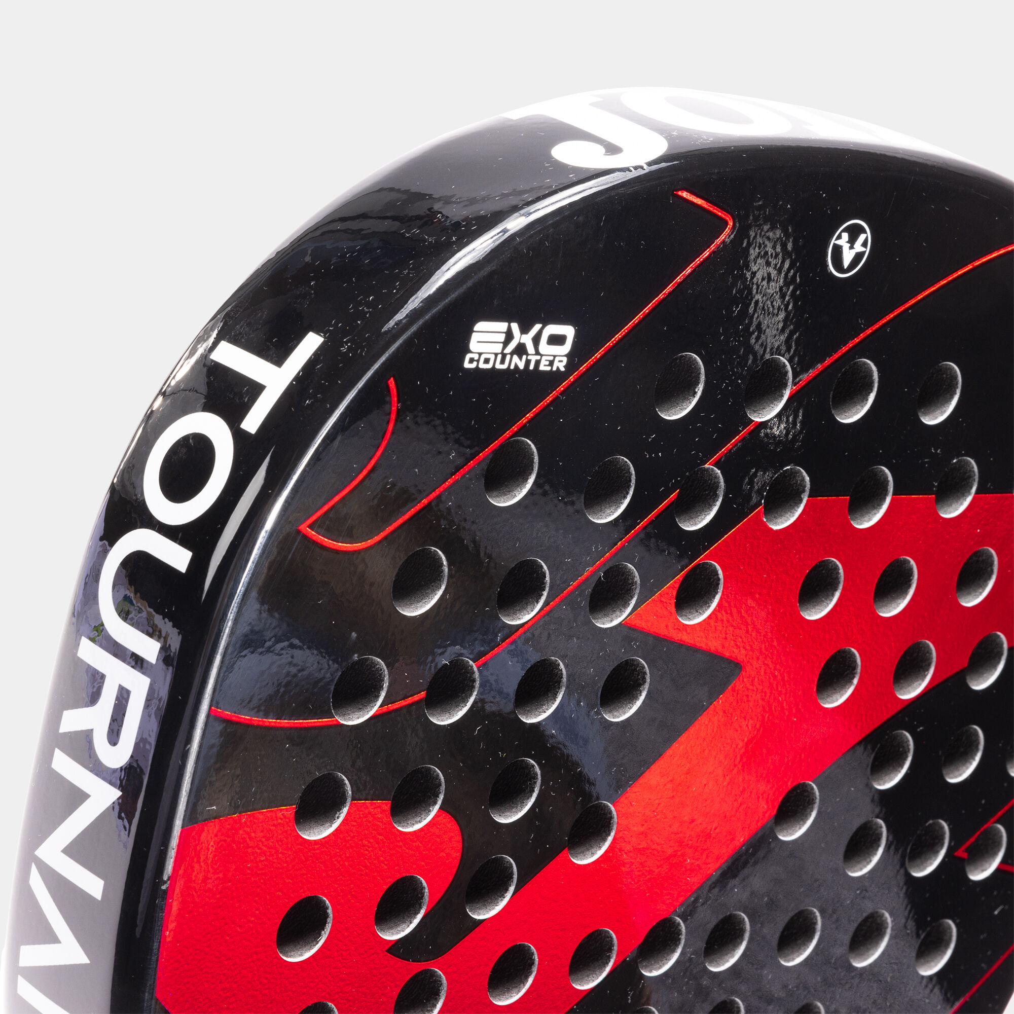Pala de pádel Tournament Flex negro rojo vista del punto dulce 2