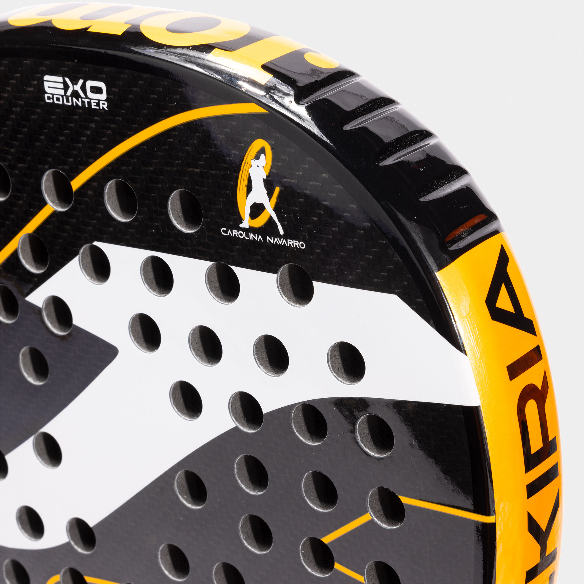 Pala de pádel Valkiria Pro Carolina Navarro negro naranja - Imagen 5