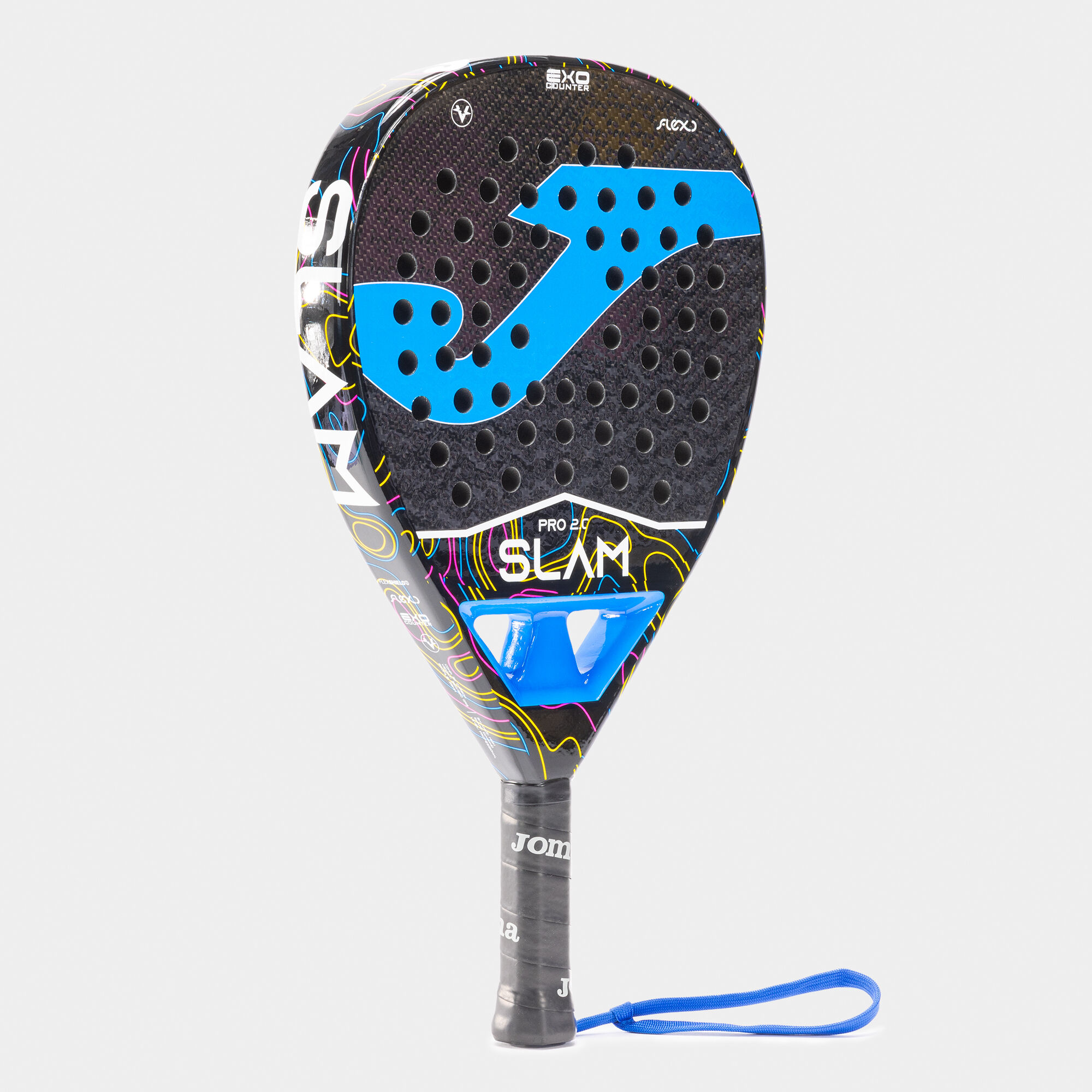 Pala de pádel Slam Pro negro turquesa flúor