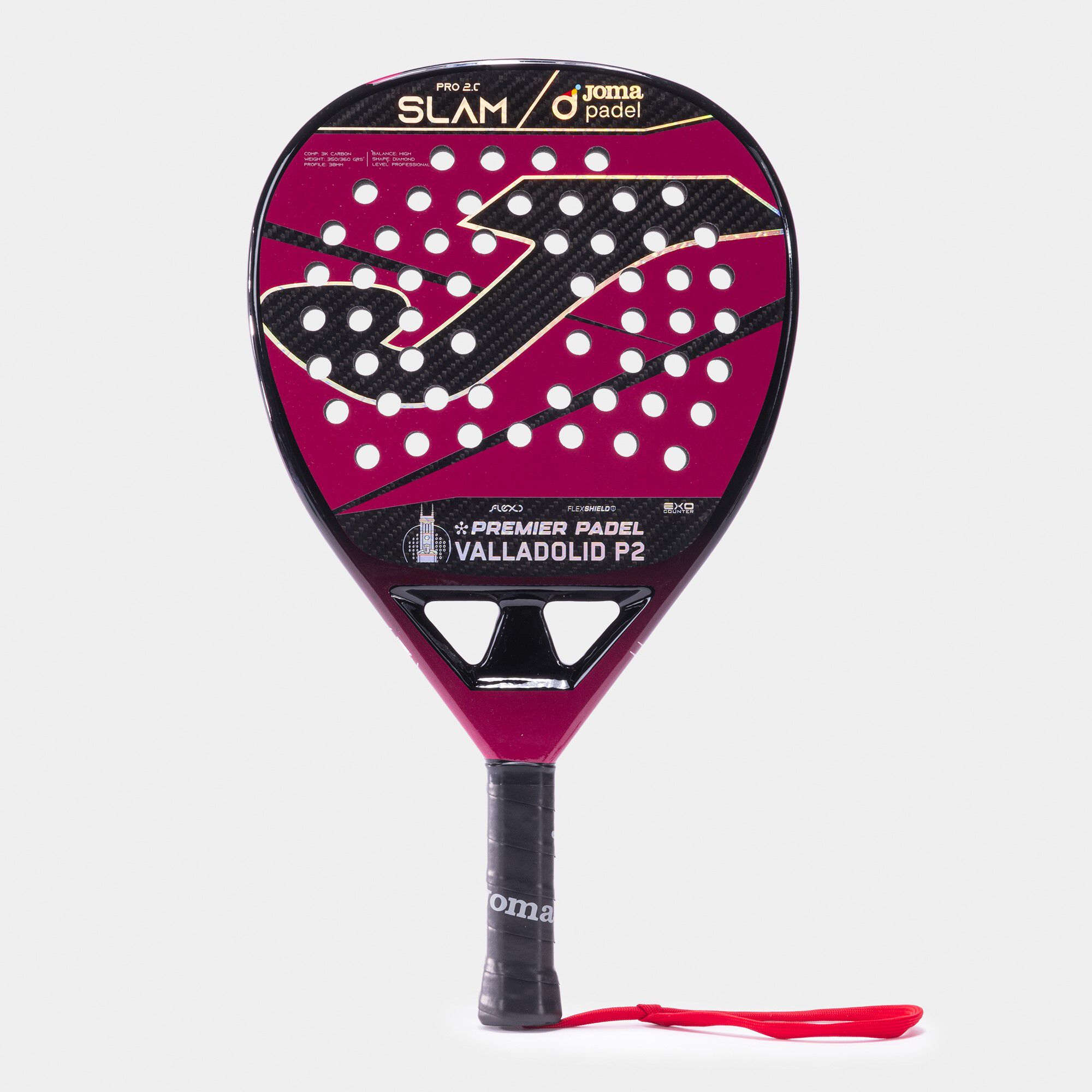 Pala de pádel Slam Pro Premier Pádel Valladolid P2 24/25 vista de frente