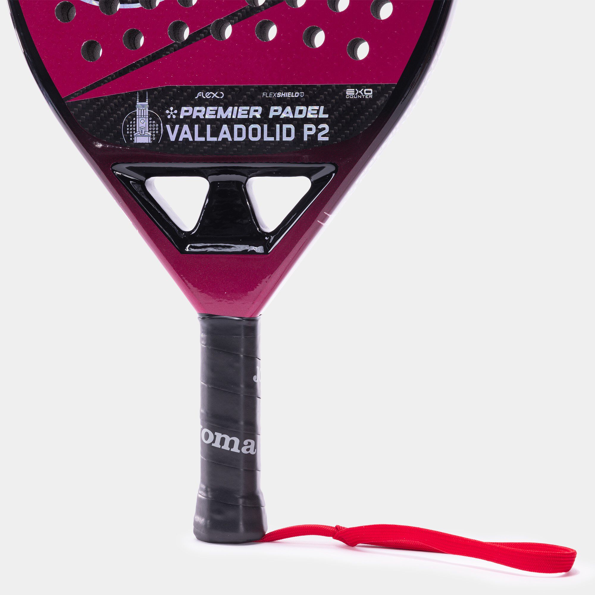 Pala de pádel Slam Pro Premier Pádel Valladolid P2 24/25 vista del corazón y mango