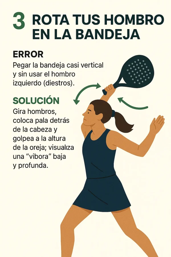 Errores de pádel en la bandeja