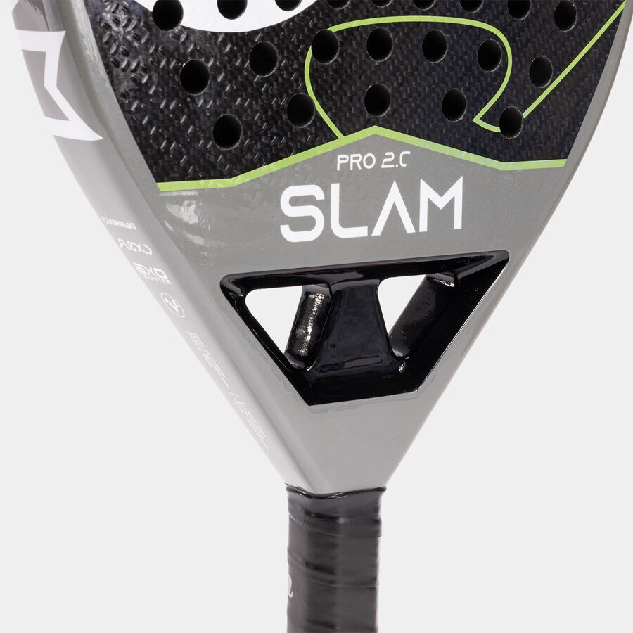 Pala de pádel Slam Pro gris claro negro vista del corazón
