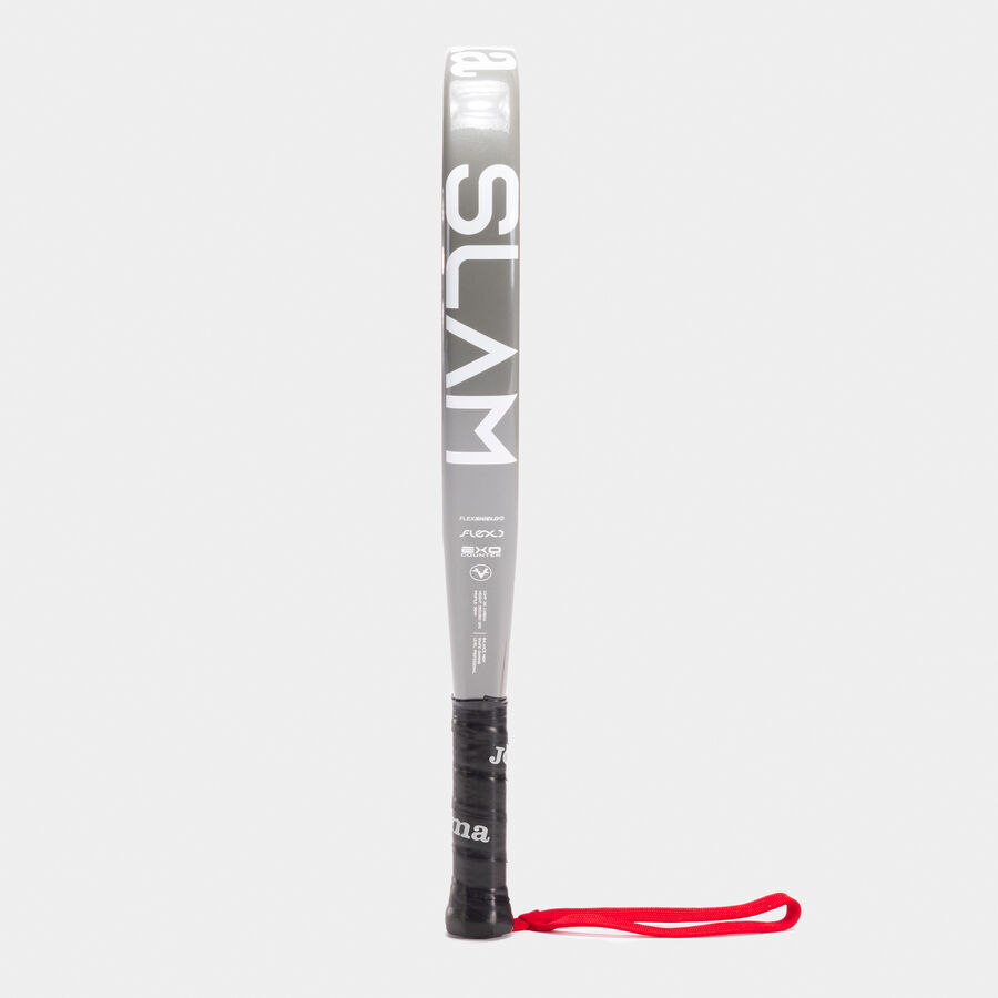 Pala de pádel Slam Pro gris claro negro vista de perfil